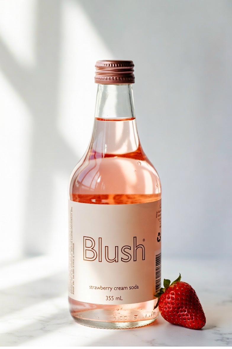 Blush strawberry cream soda